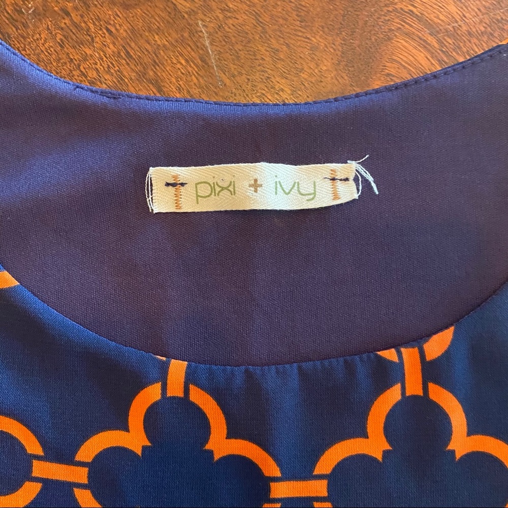 Patterned Shift Mini Dress - Picture 2 of 4